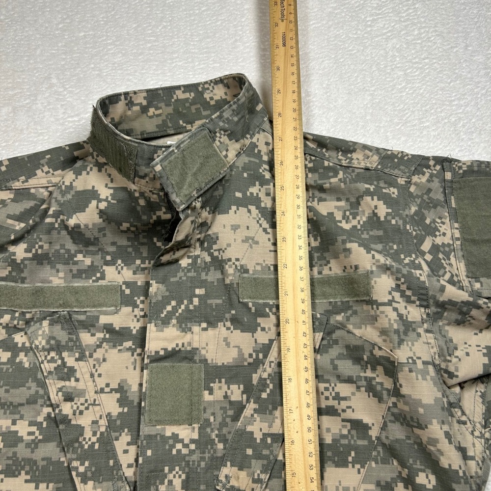 US Army ACU Combat Uniform Coat Digital Camo Jacket Mens Small Long Green Gray - Picture 11 of 11